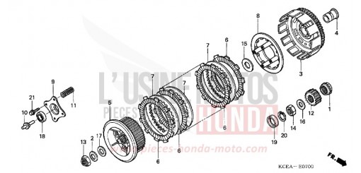 EMBRAYAGE XR250R4 de 2004